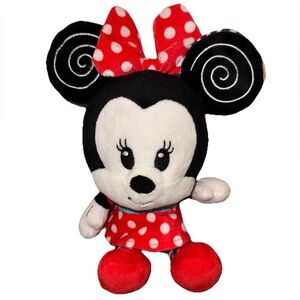 Disney Baby Minnie Mouse Plush Crinkle Doll Toy  Red White Black 2022 12”